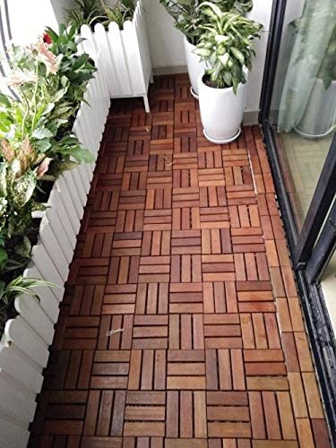 lantai kayu decking tile flooring jati mozaik