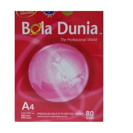 

▼ BOLA DUNIA Kertas Fotocopy A4 80 Gram Office Paper Print ♡