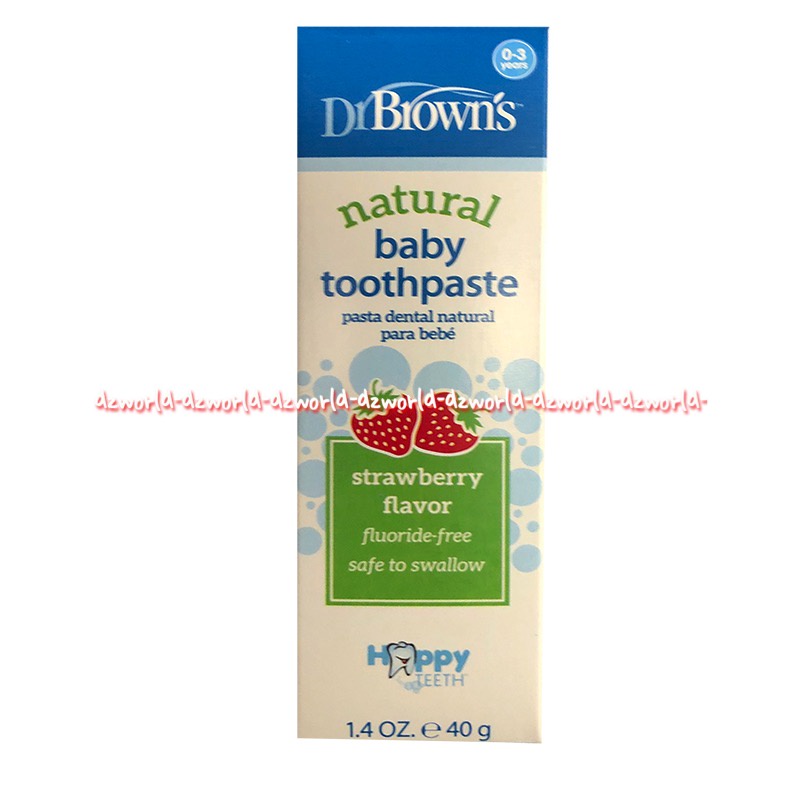 Dr Brown's 40gr Natural Baby Toothpaste Strawberry Flavour Odol Pasta Gigi Bayi Anak Dr Brown Browns