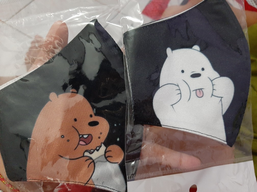 Masker Kain We Bare Bear - Ice Bear