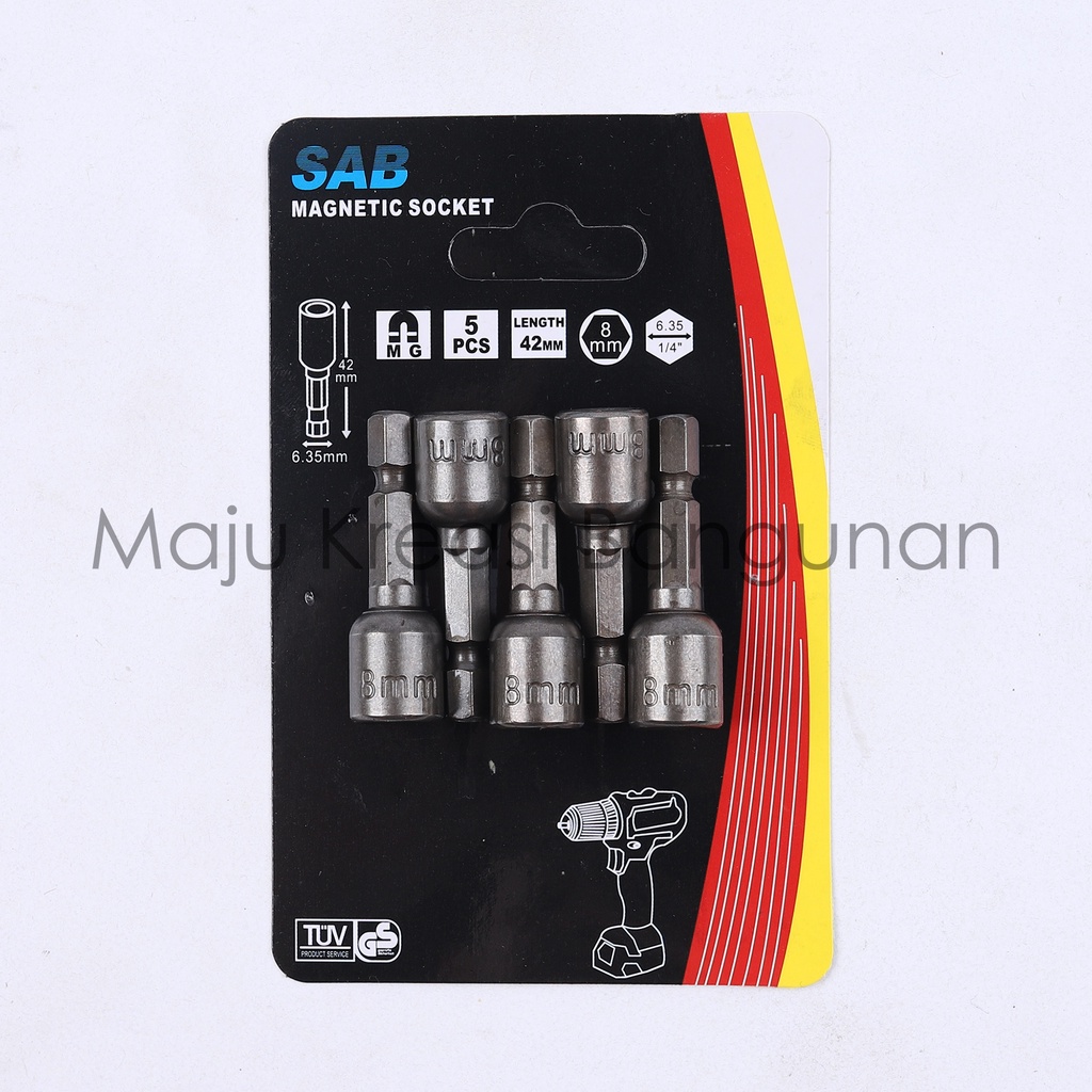 Mata Sok Magnet Sock Bor Roofing Baja Ringan Baut Magnetic Kunci Nut Setter Suntech 8mm 48mm 8 48 mm 42mm 42 65mm 65