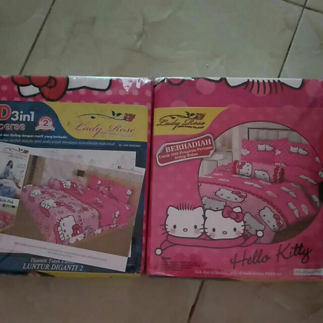 Grosir Seprei  Ladyrose King B2 180x200  Hk Pink , Sprei Lady Rose King
