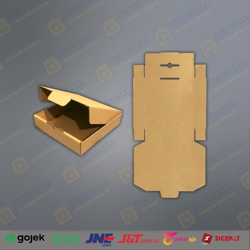 KARDUS DIE CUT PIZZA POLOS 22 X 22 X 5 POLOS - MURAH - BARU-1