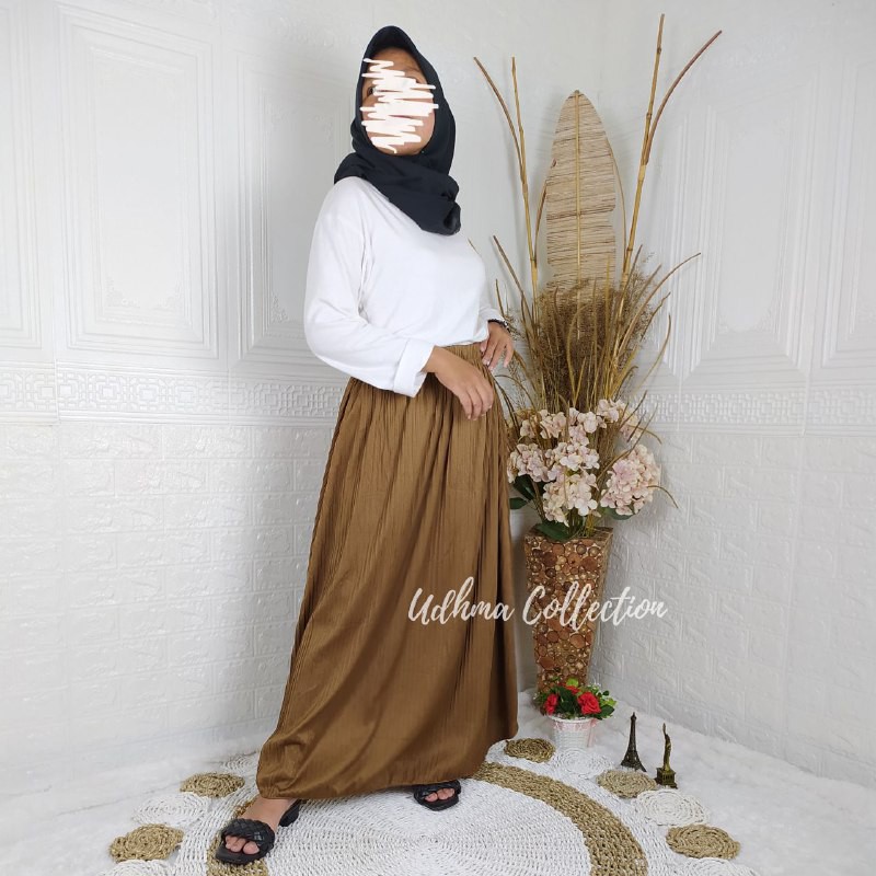 (PROMO) Rok Plisket Mayung Import/Rok Plisket Maxi Skirt Flare By Udhma