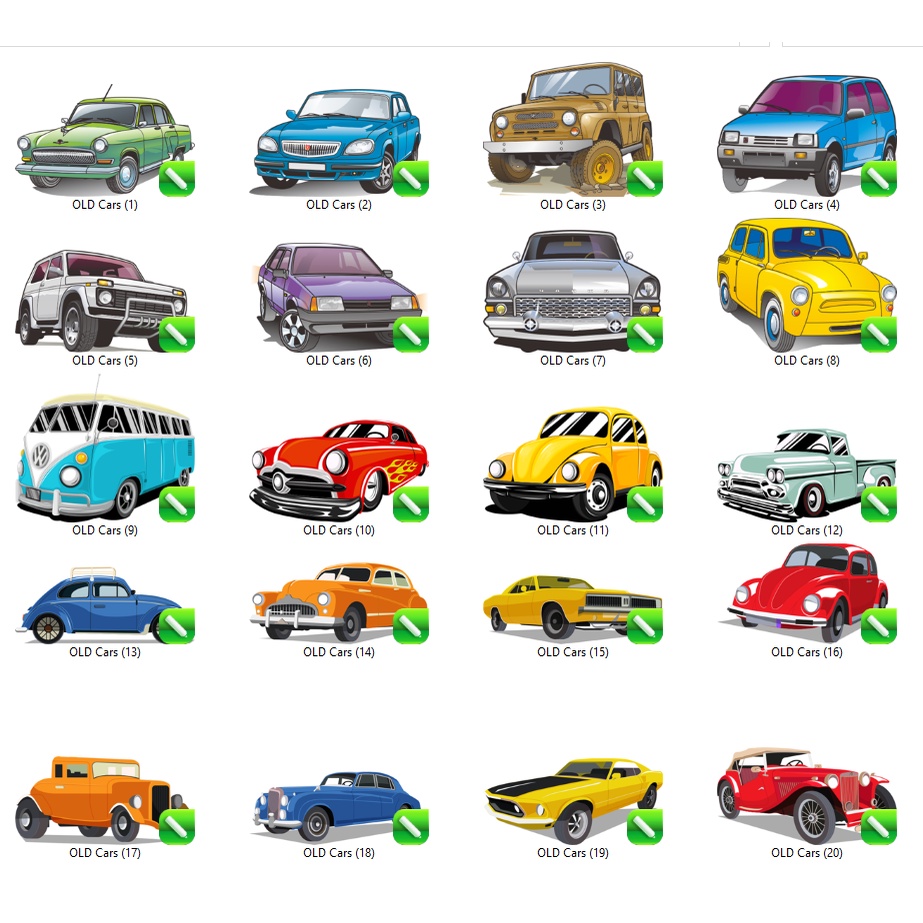 Mobil Jadul Vector Art - Coreldraw