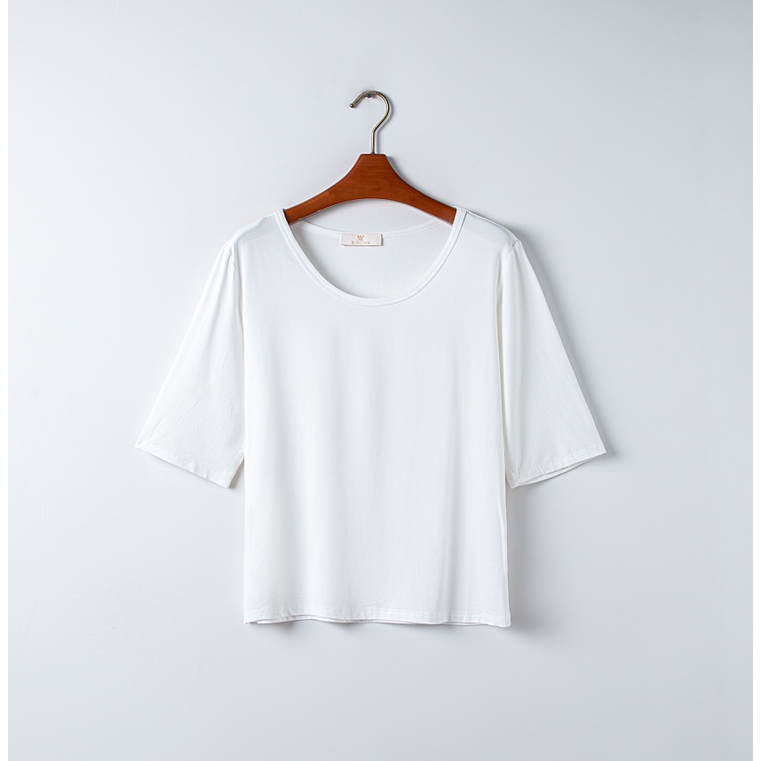 【Rozen】 Pure For Ladies in Color Anti-Wrinkle Summer Wear Tee Shirts 7335