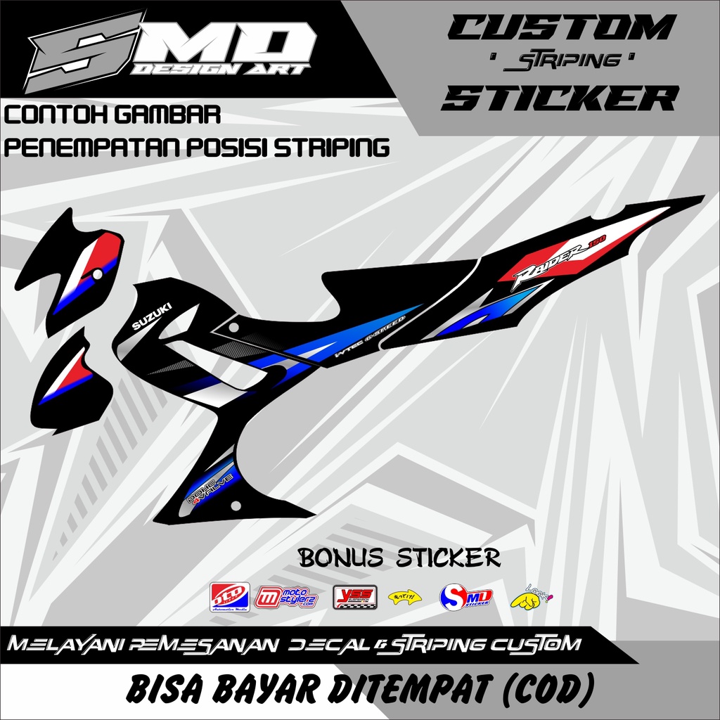 STRIPING STICKER SATRIA FU BARONG/LAMA VARIASI THAILAND