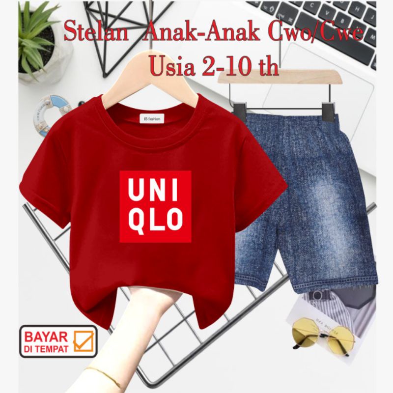 ((IB))SETELAN ANAK2 UNISEX SEMI JEANS/U4IQL0 DIGITAL SABLON