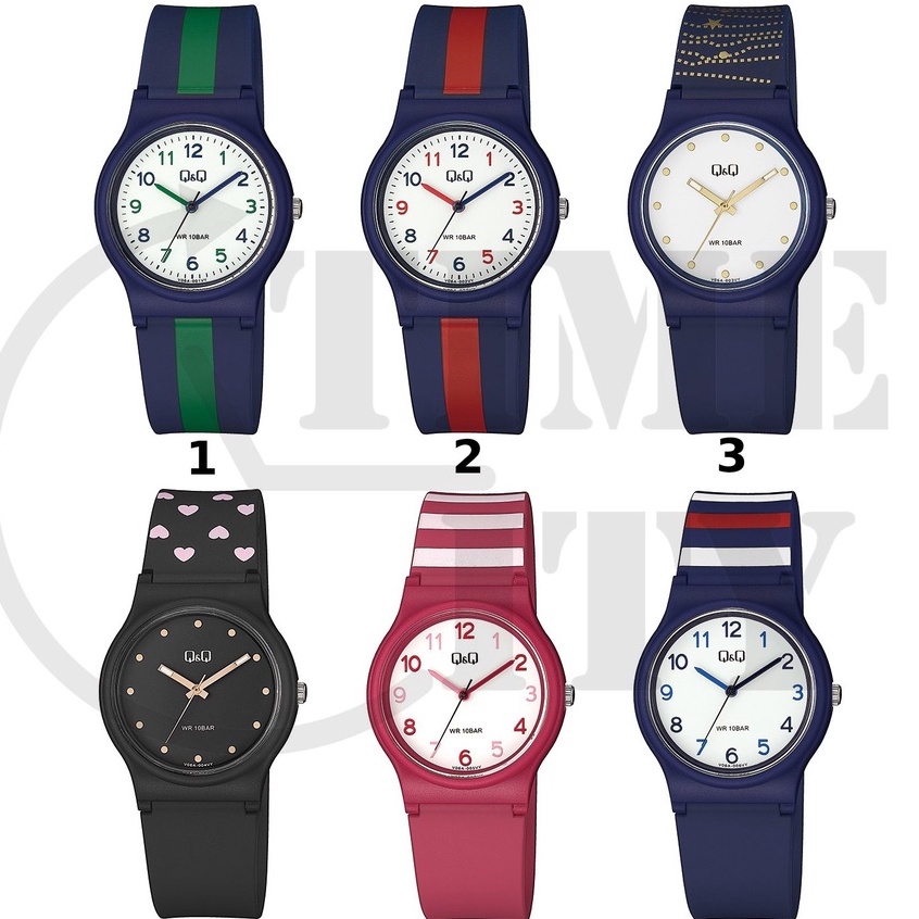 Q&amp;Q QnQ QQ Original Jam Tangan Wanita Fashion Analog Rubber - V06 V06A Water Resist 10 BAR