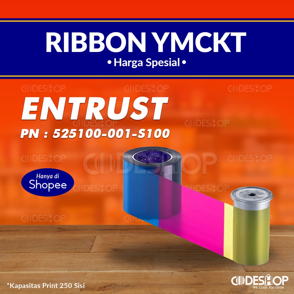 Ribbon Entrust Color YMCKT SIGMA EM1 EM2D DS2 DS3D PN : 525100-001-S100