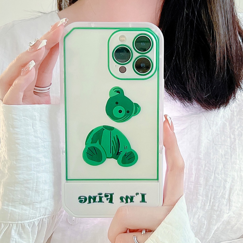 Soft Case Hp Gambar Kartun Beruang Untuk iPhone 13pro / Max / X / XS Max / XR / 11promax / 12pro