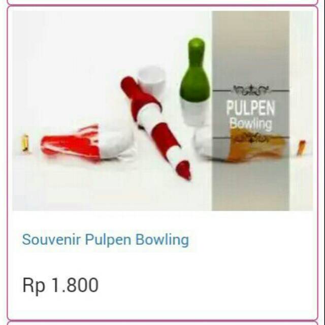 

Souvenir Pernikahan Pulpen Bowling Unik