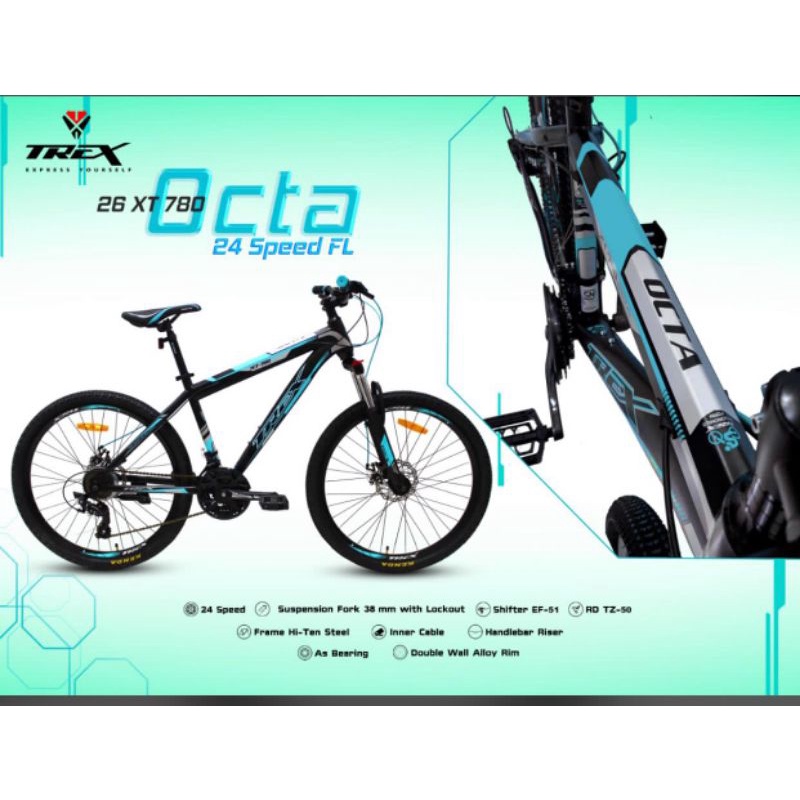 Sepeda Gunung TREX 26 XT 780 OCTA 24 sepeda murah