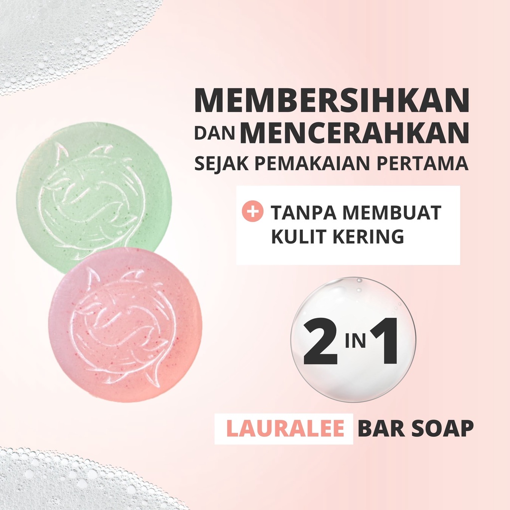 Lauralee Salmon DNA Sabun Wajah & Tubuh Pemutih 2in1 1 Box isi 2pcs Bright & Acne-1