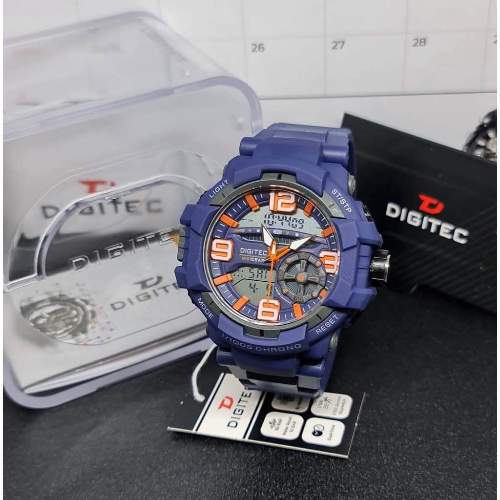 JAM TANGAN DIGITEC PRIA SPORT TYPE DA 2176 d50mm/ JAM TANGAN DIGITEC SPORT WATERESIST 10 BAR/ JAM TANGAN DIGITEC PRIA ORIGINAL STRAP RUBBER