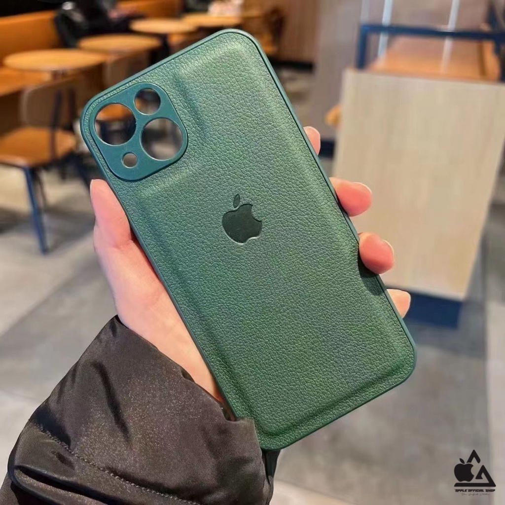 PREMIUM SOFTCASE LEATHER Case iPhone 13 PRO MAX 12 PRO MAX 11 PRO MAX XR X XS MAX 7 7+ 8 8+ SE 2 3 FUZE SOFT CASE Kulit With Logo Silicone Silikon Hardcase Camera Protection