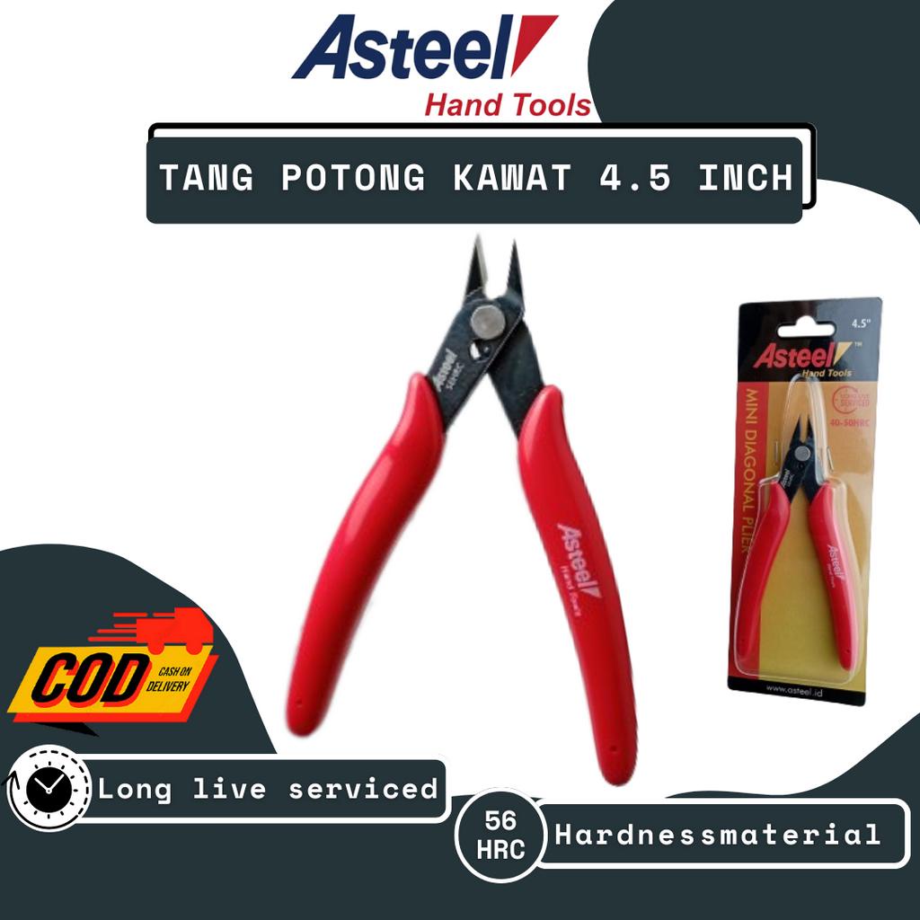 ASTEEL Tang potong kawat, Tang potong kabel  - Wire Cutter Nipper Mini Plier 4.5 inch 56HRC -  Mini diagonal pliers Tang potong kawat kabel serbaguna murah berkualitas.