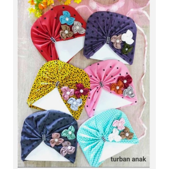 TOKO21GROSIR--TURBAN BAYI/ TOPI BAYI MURAH LUCU PITA BUNGA