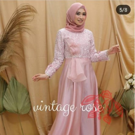Setelan Baju Gamis Pesta Fashion Janda Bolong Cewek Vintage Bahan Tile Halus Asli Kombi Velvet LD 96