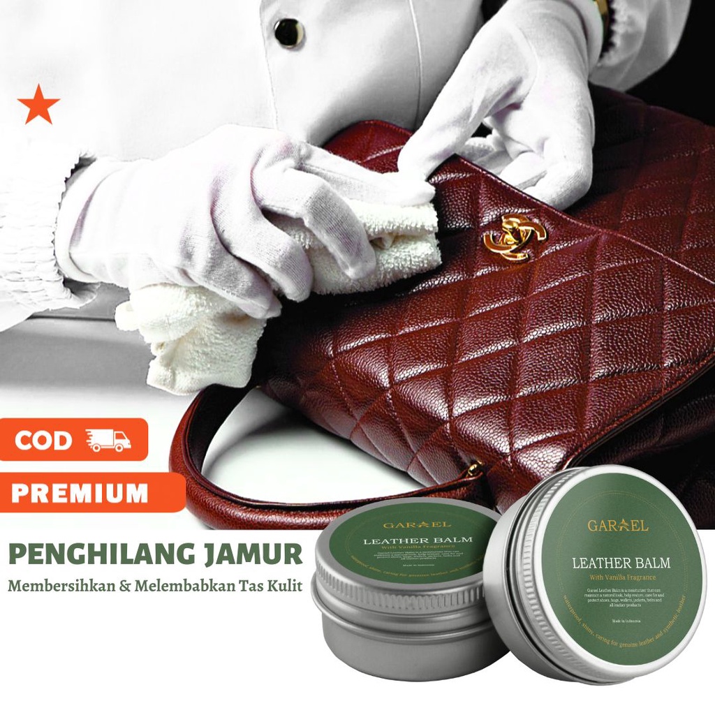 PELEMBAB ANTI JAMUR TAS KULIT DAUN TALAS ANTI AIR, LEATHER BALSAM, CREAM TAS KULIT ANTI AIR GARAEL LEATHER BALM TANPA PEWARNA