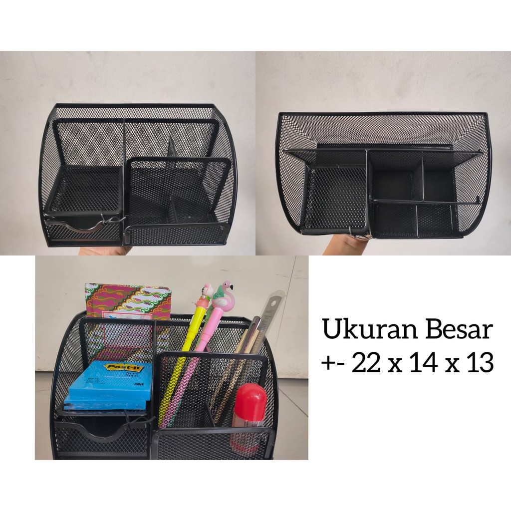 

desk cady kawat jumbo esco tempat pena meja besi 7 lubang besar