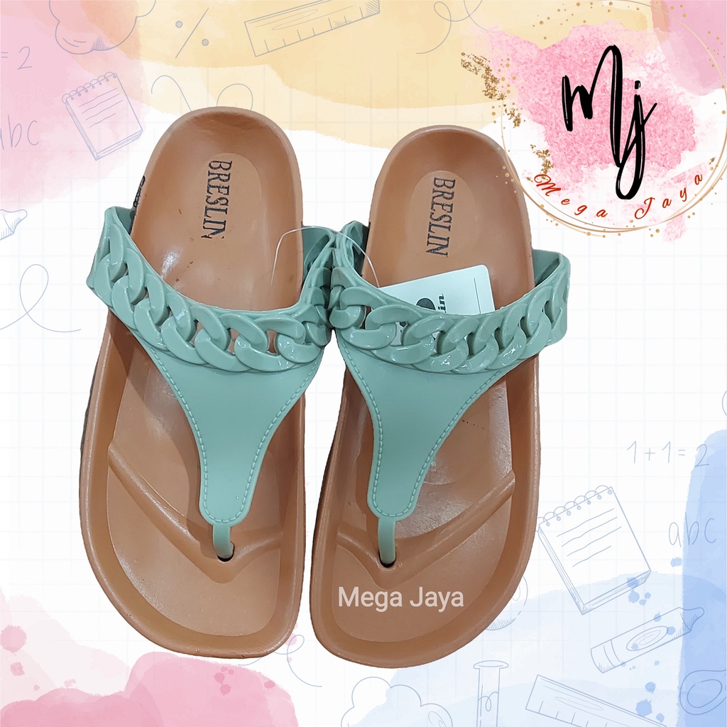 sandal import wanita breslin sendal jepit fashion murah