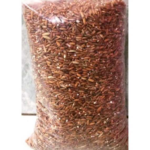 Beras Merah 1Kg Pakan Ayam Bangkok Burung Merpati Dara