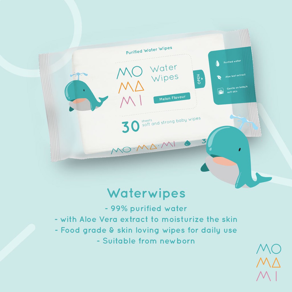 MoMaMi Water Wipes 30 | Tissue Tisu Basah