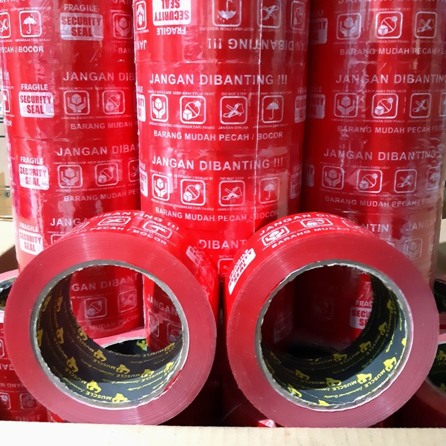 

LAKBAN FRAGILE MERAH 48MM×100MM FULL