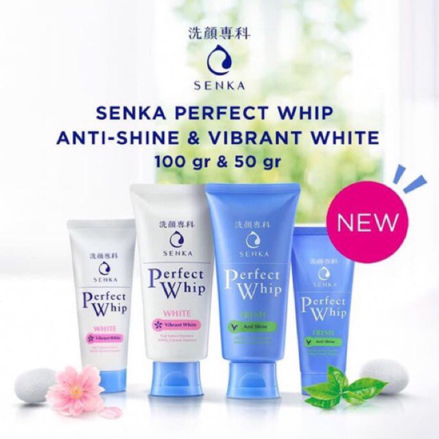 ❄️MATCHA❄️ SENKA PERFECT WHIP WHITE - SENKA FACIAL FOAM ANTI SHINE COLLAGEN ACNE