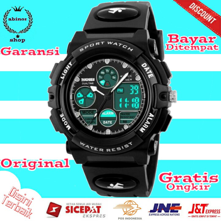 Jam Tangan anak pria wanita SKMEI ORIGINAL Digital Analog tahan air anti air lucu karakter JA 102