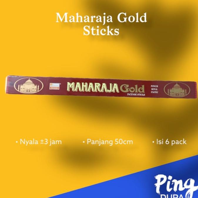Kualitas terbaik] Per Slop Dupa Hio Maharaja Gold Nyala 3 Jam Asli India isi 6 kotak