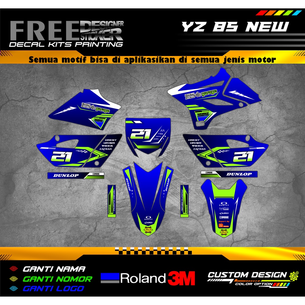 Decal Stiker Motor Yamaha YZ 85 NEW WS018