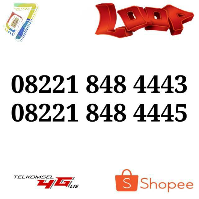 Kartu Loop 4G Triple 444 Nomor Cantik Telkomsel Combo Sakti Unlimited