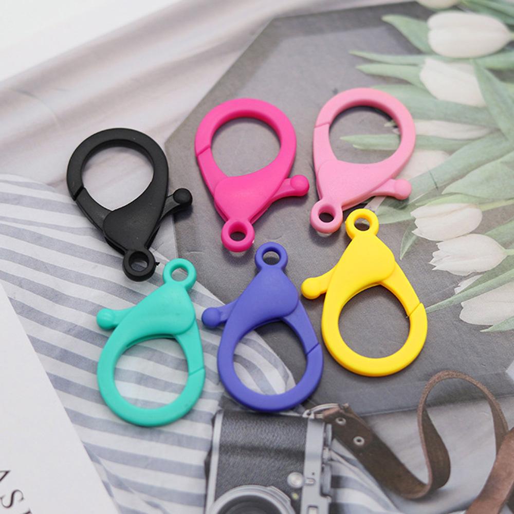 Agustinina Lobster Clasps Warna-Warni Untuk Gantungan Kunci DIY Snap Hook Bentuk Lampu Plastik Gesper