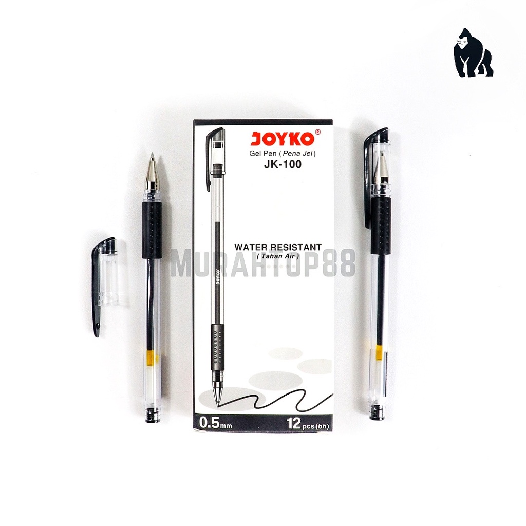 

Pulpen Joyko JK-100 Gel Pen / Ballpoint Bolpen Jel 0.5 mm / Bullet Tip Mata Pena Peluru [PER LUSIN]
