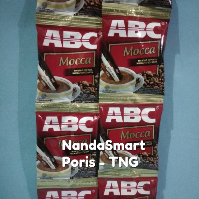 

Promo !! Kopi abc mocca per renteng isi 10 sachet Rp. 20.000