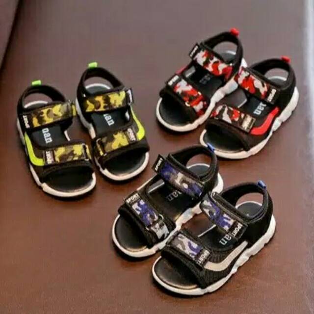 Sepatu sandal casual keren hitam impor murah kets anak balita laki-laki cowok