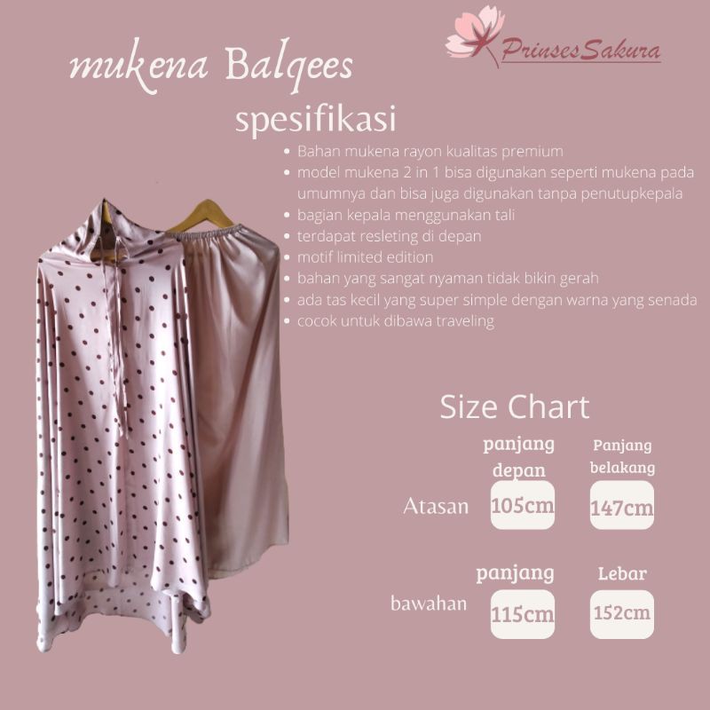 mukena travel mukena rayon balqees