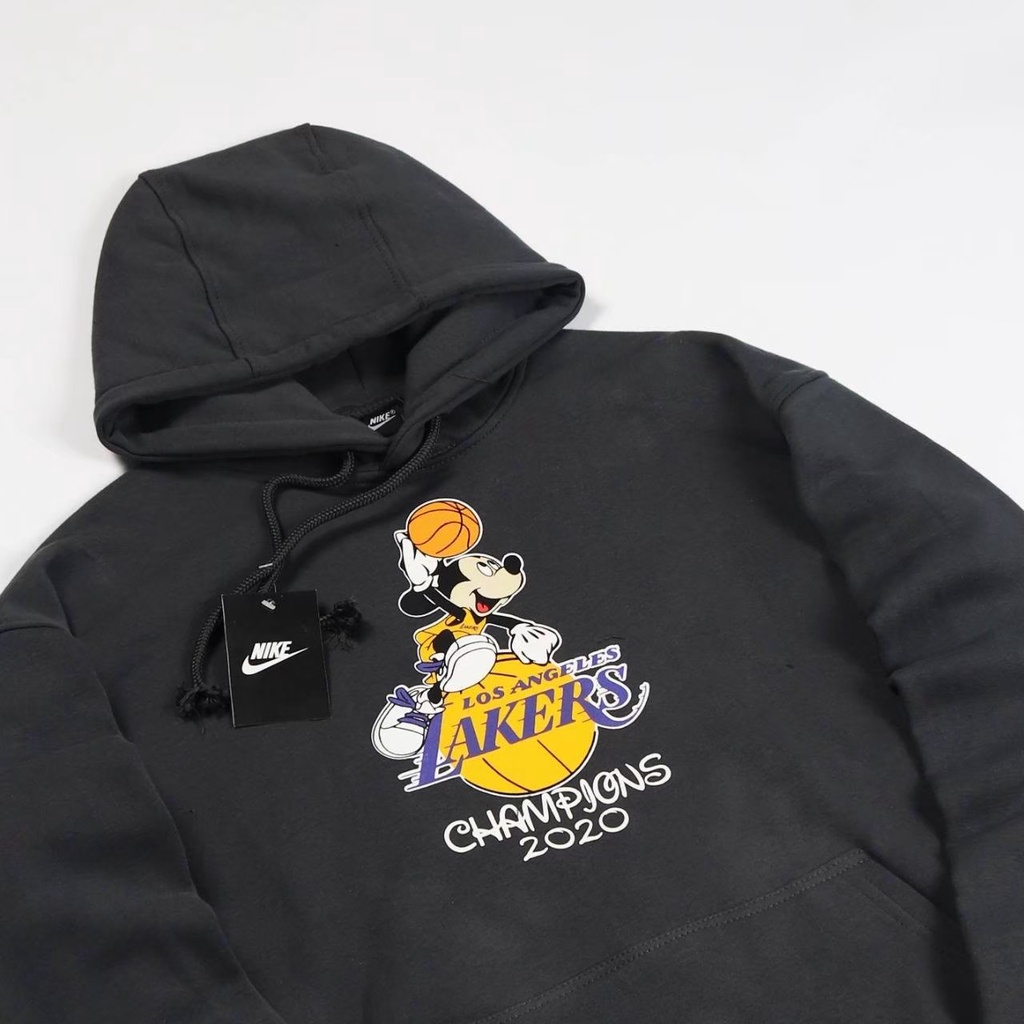 JAKET SWEATER HOODIE NK X LAKERS MICKEY SIMPLE UNISEX GOOD QUALITY