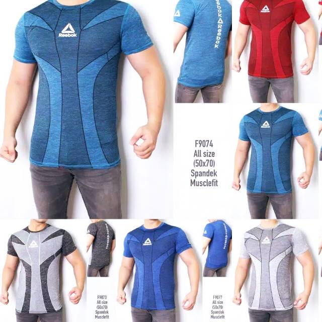 Baju kaos trainning REEBOK olahraga gym