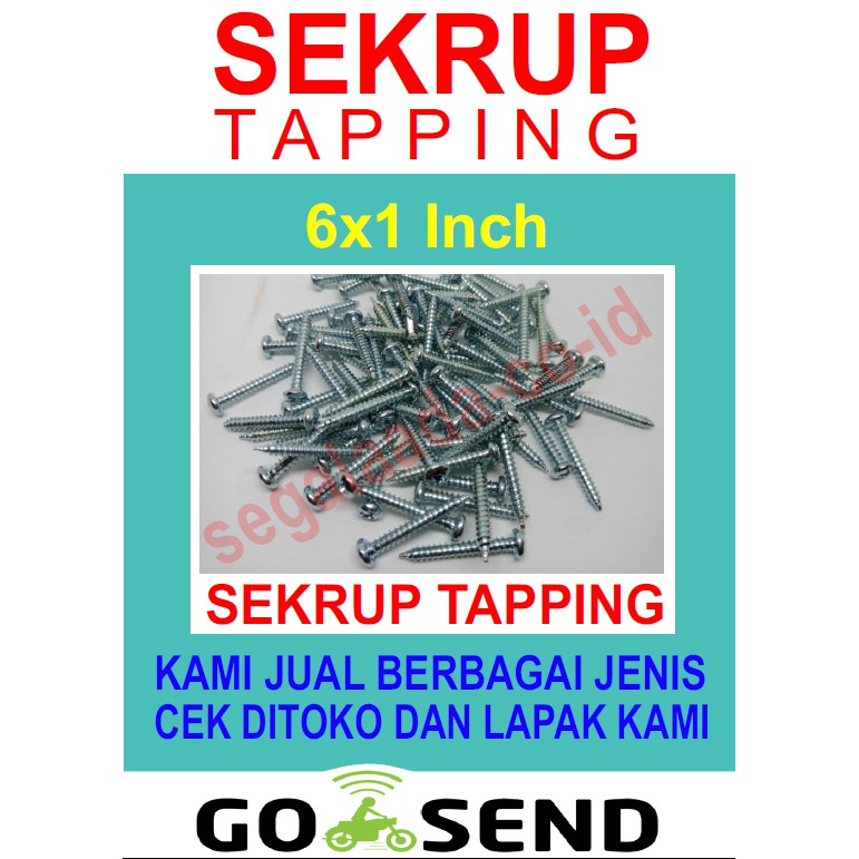 Sekrup baut Tapping Pan PAB 6x25mm