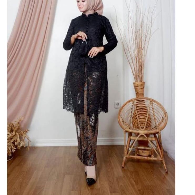 Wow Murah Meriah.. STELAN TUNIK KEBAYA KANCING DEPAN/TUNIK BROKAT/TUNIK MODERN/TUNIK KEKINIAN