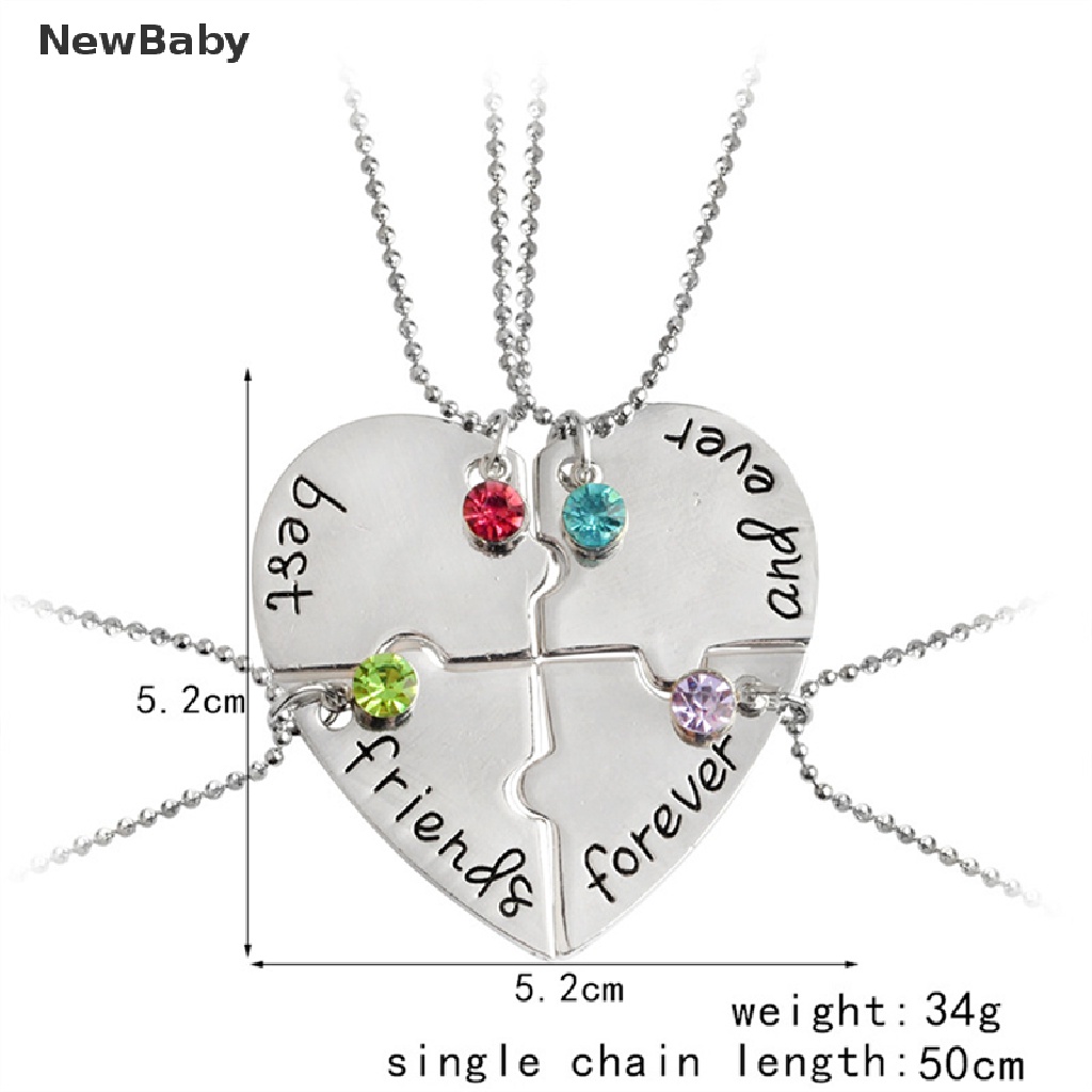 Kalung Rantai Persahabatan Liontin Puzzle Hati Motif Best Friends Forever And Ever Untuk Wanita