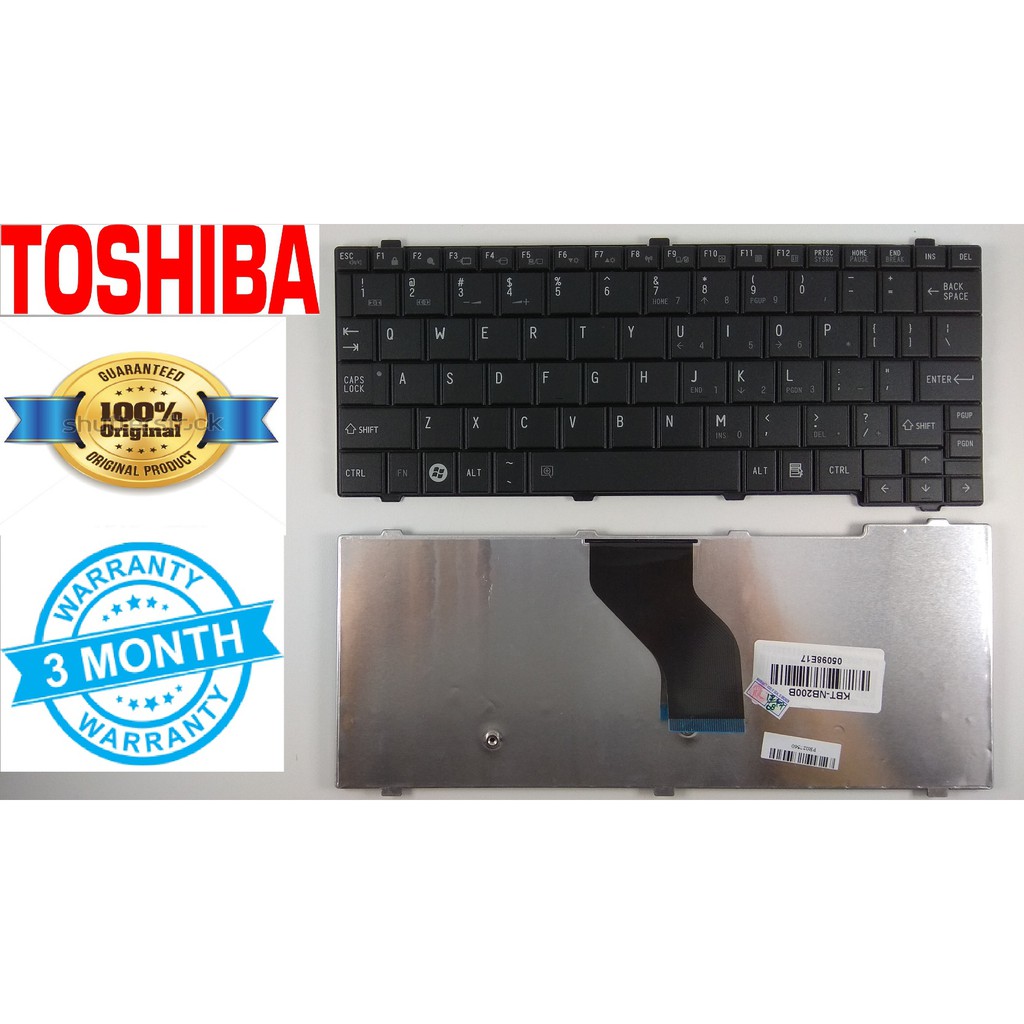 keyboard Toshiba  Original NB200 NB 520 NB510 NB200 NB250 NB500 NB505 BLACK