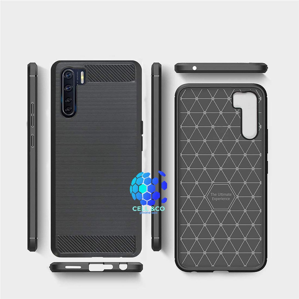 CASE CARBON OPPO RENO 3 casing hp silikon softcase case premium carbon cover