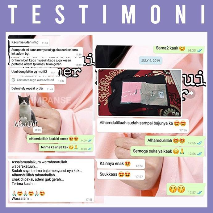 Baju Kaos Atasan Polos Ibu Menyusui Busui Lpendek Bahan Katun Bambu