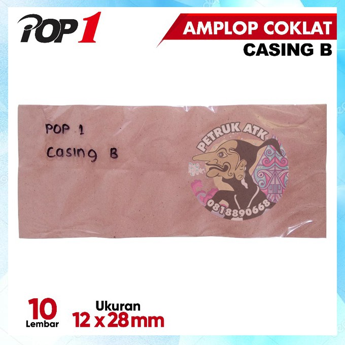 

[PAK] AMPLOP COKLAT CASING B UKURAN 12 X 28 CM TANPA TALI DAN LEM (10 LEMBAR)*