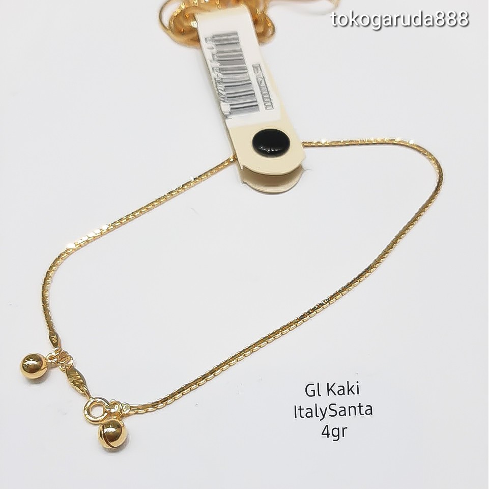 Rantai tangan kaki gelang tali anak dan dewasa emas asli kadar 70% 700 itali santa italy padat gold rosegold bangle