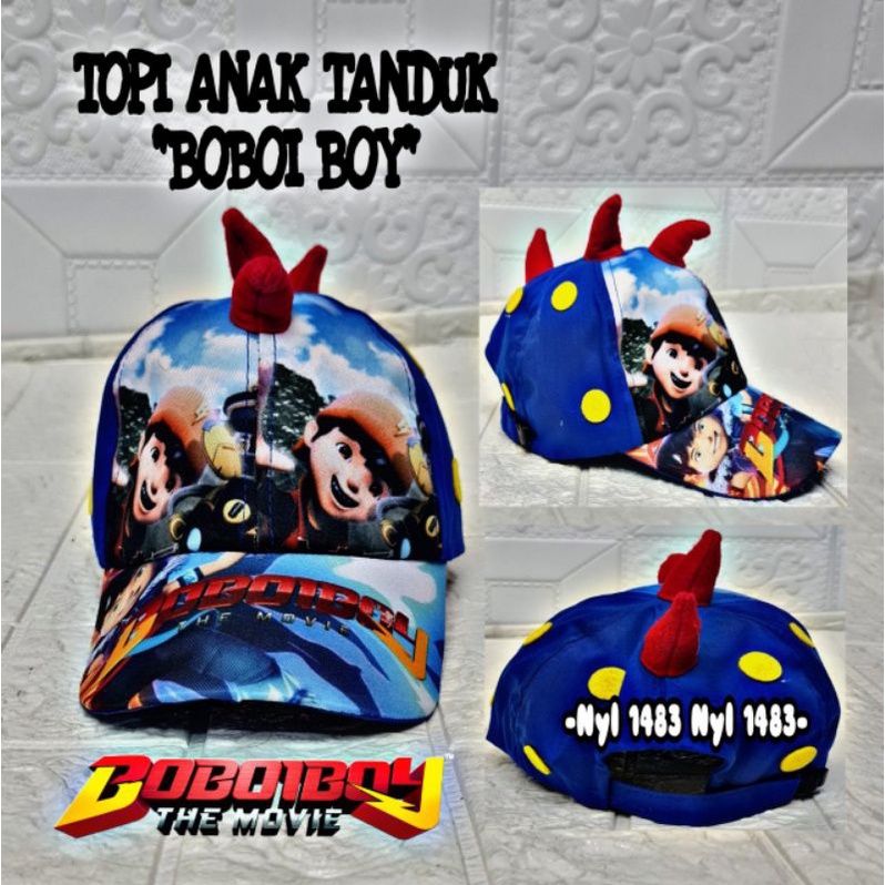 topi anak boboboy / topi karakter boboboy